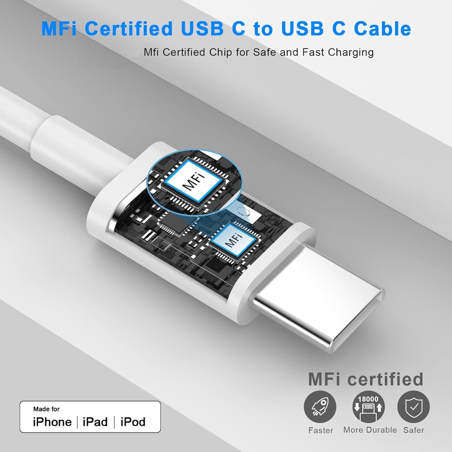 3pack, USB C TO C TYP CABLE 15/16-mac/pro